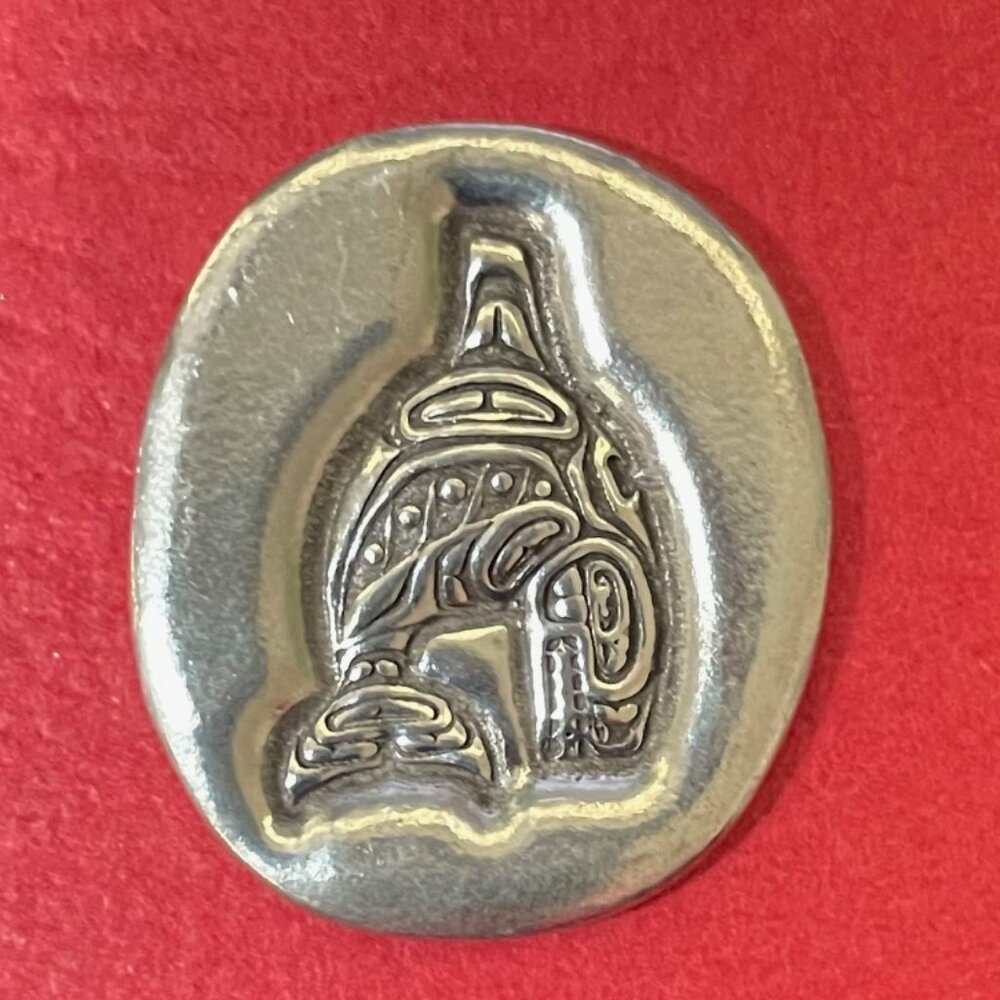Pocket Spirit Coin Whale Solidarity art Paul Windsor Haisla Heiltsuk lead-free